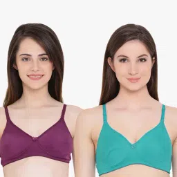 Clovia Multicolor Non Wired Padded T-Shirt Bra (Pack Of 2)-39