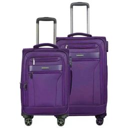 Nasher Miles Berlin Expander Soft-Sided Polyester  Set of 2 Purple Trolley Bags (55 & 65 cm)-image-60
