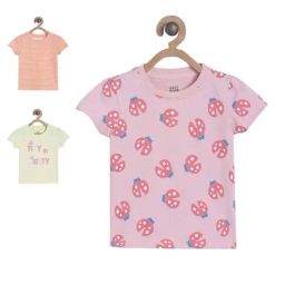 MINIKLUB Kids Multicolor Cotton Printed Top (Pack of 3)-picture-15