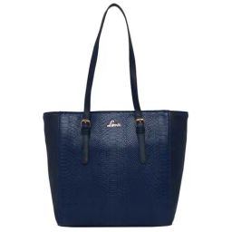 Lavie Ursa Navy Textured Medium Tote Handbag-image-107