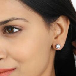 Ornate Jewels 92.5 Sterling Silver Flower Earrings for Women-image-6