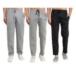 Vimal Jonney Multicolor Cotton Mid Rise Trackpants (Pack of 3)-image-34