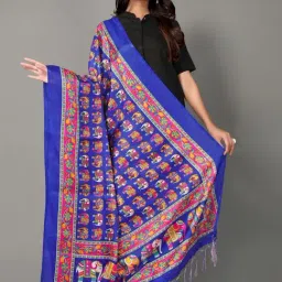 Satrani Blue Printed Dupatta-picture-16
