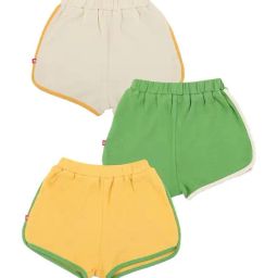 Nino Bambino Kids Multicolor Cotton Regular Fit Shorts (Pack of 3)-image-75