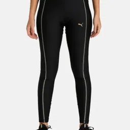 Puma Deco Glam Black Printed Tights-image-3