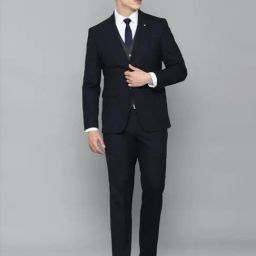 Louis Philippe Gods & Kings Navy Slim Fit Three Piece Suit-image-52
