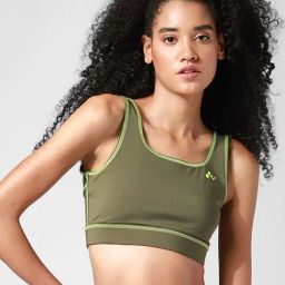 Only Green U Neck Sports Bra-image-33