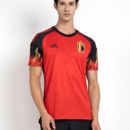 adidas Red BELGIUM 22 HOME Round Neck T-Shirt-image-6