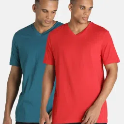 Puma High Risk Red & Blue Coral Regular Fit Nightwear T-Shirt-image-16
