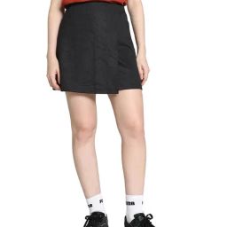Puma Black Polyster Regular Fit Print Skirt-image-77
