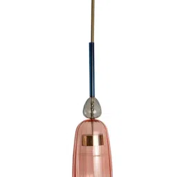 Whispering Homes Candy Color Modern Pendant Light- Brass and Red and Blue and Smoky-image-92