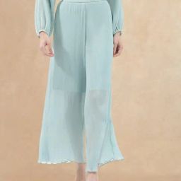 RAREISM Green Cotton Blend Solid Trousers-image-17