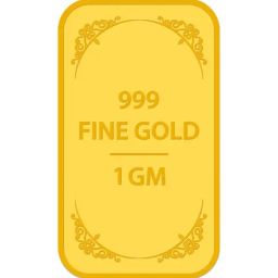 Muthoot Pappachan Swarnavarsham 24k (999) 1gm Yellow Gold Bar-58