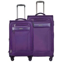 Nasher Miles Berlin Expander Soft-Sided Polyester  Set of 2 Purple Trolley Bags (65 & 75 cm)-image-59