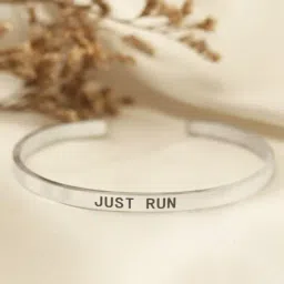 Joker & Witch Silver Just Run Mantra Flexible fit Bracelet-image-90