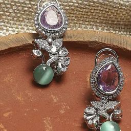 Biba Purple Alloy Drop & Danglers Earrings for Women-image-16