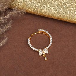 Mali Fionna Gold-Plated Artificial Stones and Beads Ring Nosepin-13
