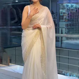 BAESD Embellished Beads and Stones Tussar Saree-42