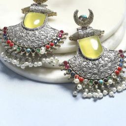 Biba Yellow Alloy Drop & Danglers Earrings for Women-image-35