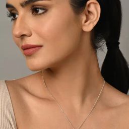 Clara 925 Sterling Silver Platinum Plated Swiss Zirconia Jino Pink Pear Solitaire Pendant Chain Necklace for Women-image-89