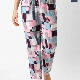 FashionRack Pack Of 2 Printed Mid- Rise Lounge Pants-picture-36