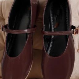 TRYME Women's Maroon Mary Jane Shoes-image-3
