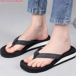 ZOVIM Women Black Comfortable Doctor Sipper-image-12