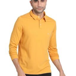 Turtle Yellow Slim Fit Polo T-Shirts-image-20