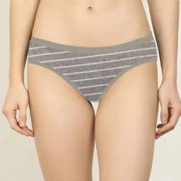 AROUSY Grey Cotton Striped Hipster Panty-image-68