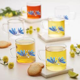 Borosil¿ClassicGlass Mug Set of 6 Pcs, 190 ml (Transparent)-58
