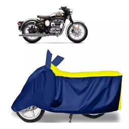 Auto Pearl Two Wheeler Cover for Royal Enfield Classic Chrome - Yellow, Blue-image-29