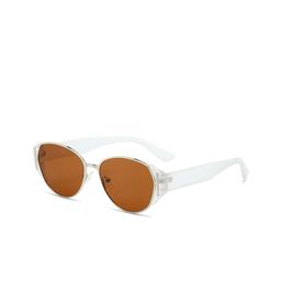 Secret Lives Unisex Brown Lens & White Square Sunglasses with-image-39