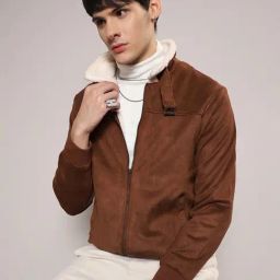 Campus Sutra Brown Regular Fit Jacket-image-13
