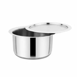 Prabha Stainless Steel Silver Induction Base Cookware -24cm, 53L-32