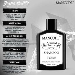 Mancode Charcoal Shampoofor Men - 200 ml image 3
