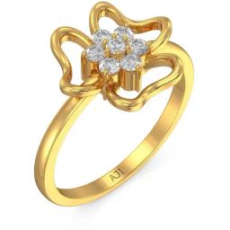 Joyalukkas 22k Gold Floral Gemstone Ring-image-78