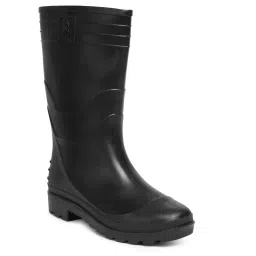 Hillson Welcome Plain Toe Black Gumboot, Size 10-image-32