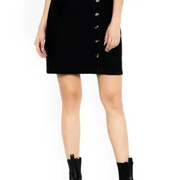 Tripursundari Fashion Buttoned Straight Mini Skirt-picture-14