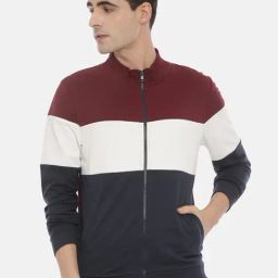 3PIN Multi Regular Fit Cotton Colour-Block Sweatshirt-4