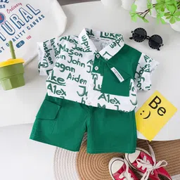 YK Boys Printed Short Sleeves Shirt With Shorts-image-35