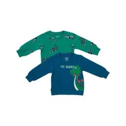 Mee Mee Kids Green & Teal Printed Full Sleeves T-Shirt (Pack Of 2)-image-75