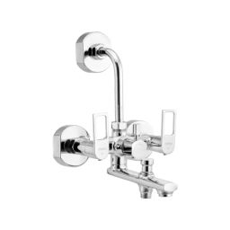 CERA Winslet Quarter Turn Three Lever Wall Mount Wall Mixer with Bend Pipe, F1099403-63