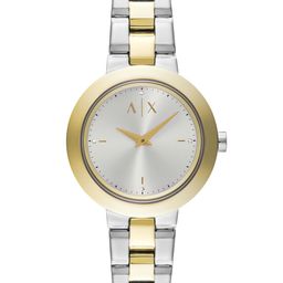 Armani Exchange Women Embellished Bracelet Style Two Tone Analogue Watch AX5171I-Multi-image-81