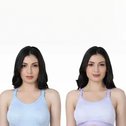 LADYLAND Set Of 2 Solid Non Padded Lycra Bra-picture-11