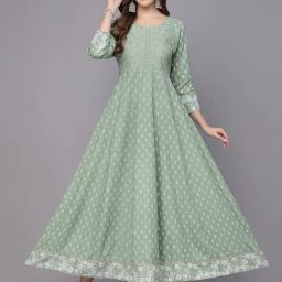 Stylum Green Embroidered Anarkali Kurta-image-22