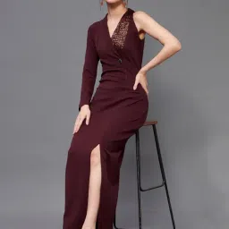 Miss Chase Wine Embellished Gown-image-42