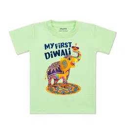 arvesa My First Diwali Printed Kids Tshirt-picture-14