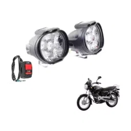 RA Accessories 2Pc Black 12W 6 LED Waterproof Fog Light & On/Off Handlebar Switch Set-image-55
