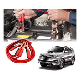 Auto Pearl 2.29 m (7.5 Ft) 500 A Heavy Duty Booster Anti Tangle Battery Jumper Cable for Toyota Fortuner (Pack of 2)-image-34