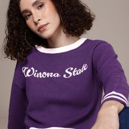Roadster Typography Crop Pullover-image-108